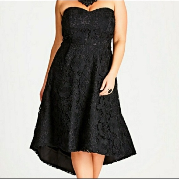 City Chic Dresses & Skirts - Black dress - longer on the back